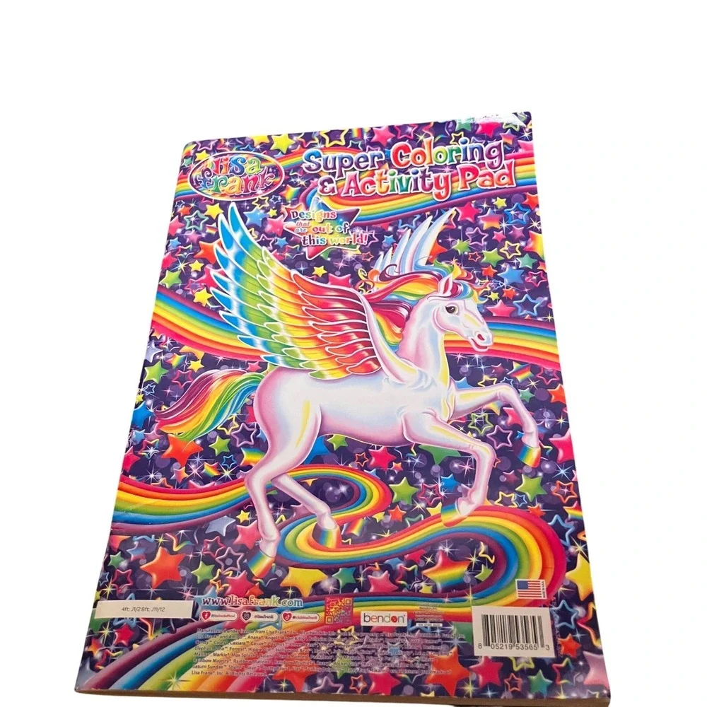 Lisa Frank Super Coloring Activity Pad Unicorn Rainbow Stars Bendon Kids Art Fun